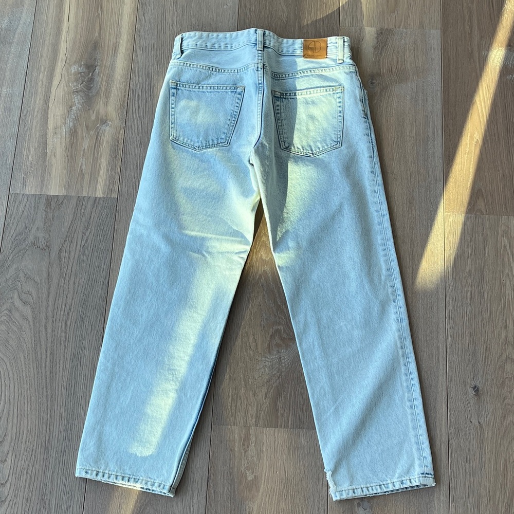 Anine Bing Jeans. Distressed Light Blue Boyfriend Jeans, Like New. - Picture 8 of 13